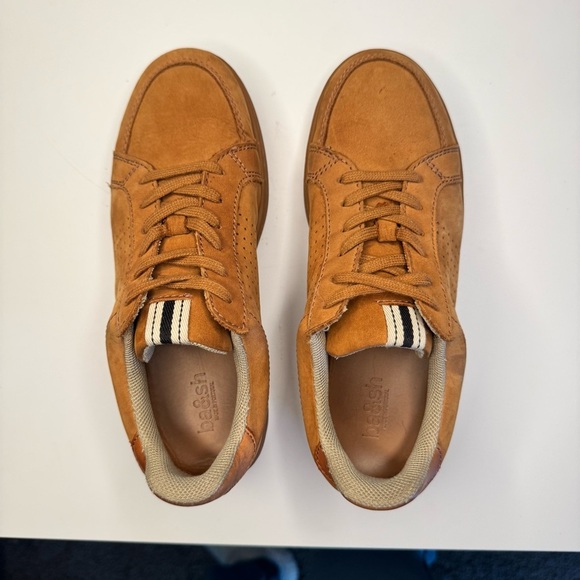 ba&sh Women’s Suede Cuba Perforated Platform Sneakers Camel Tan Size 37 / 7.5 US - Picture 4 of 13